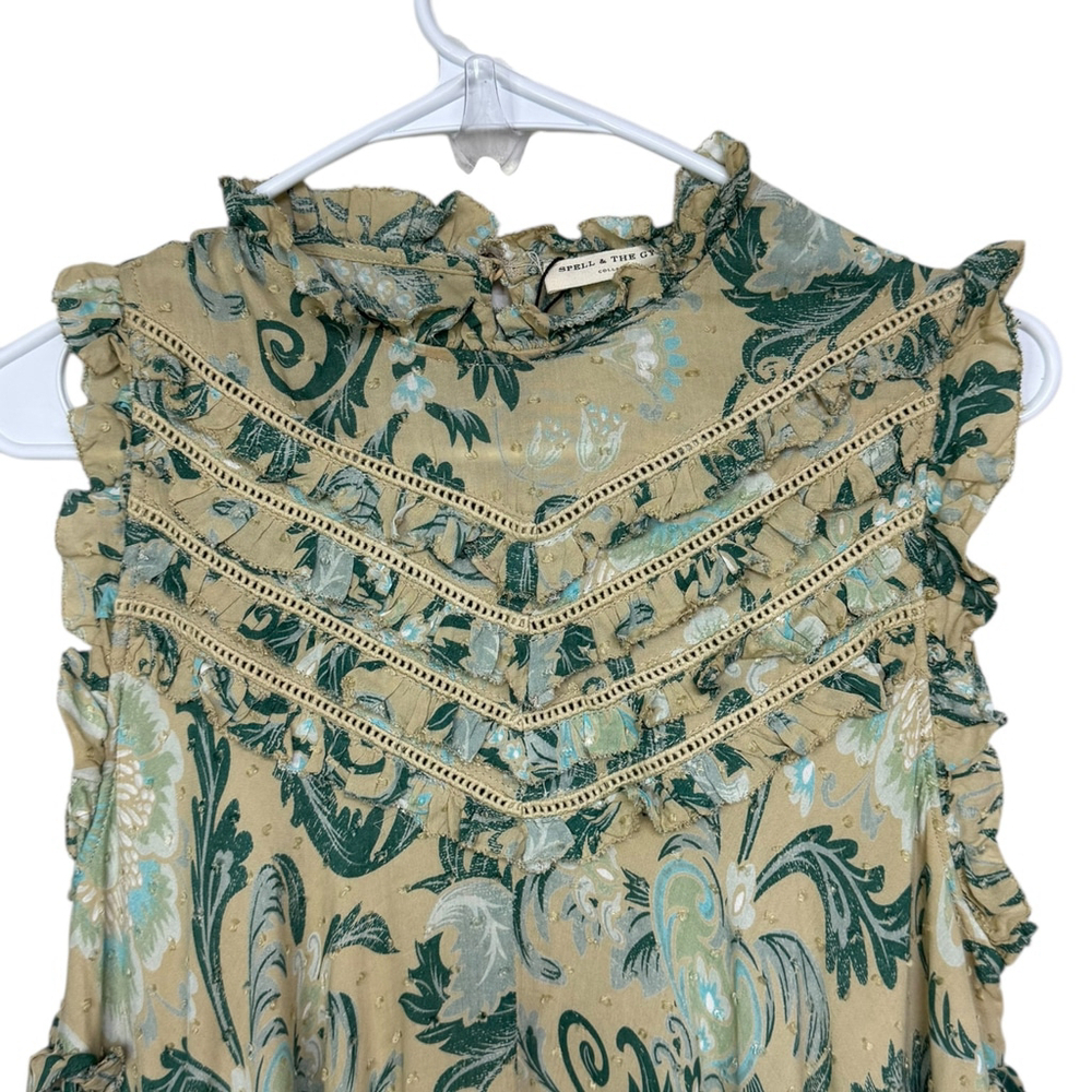 Spell and the Gypsy Collective Aurora Swing Dress Avocado Green Medium - Picture 9 of 14